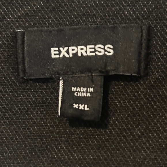 Express Black Denim Jacket - XXL - Picture 2 of 5